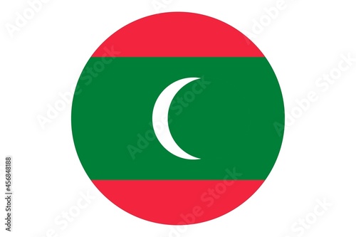Free Download Circle flag vector of Maldives on white background. - GFXLoad