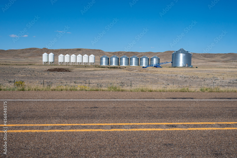 Silos in the field Silos in the field