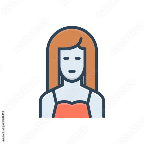 Color illustration icon for blond
