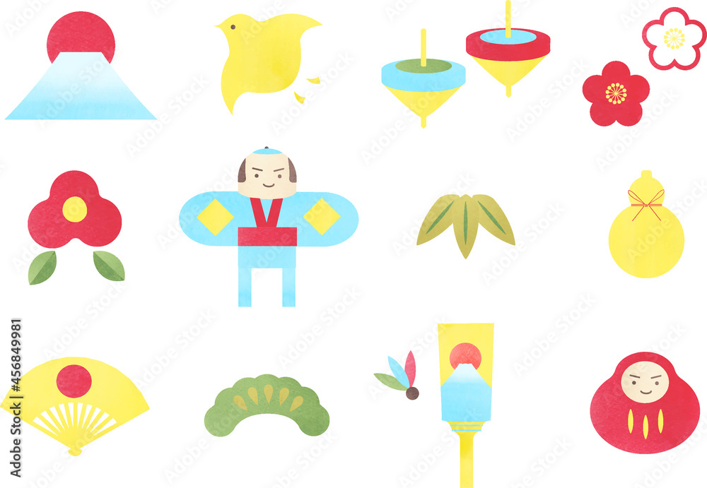 お正月のイラスト素材セット お正月のイラスト素材セット