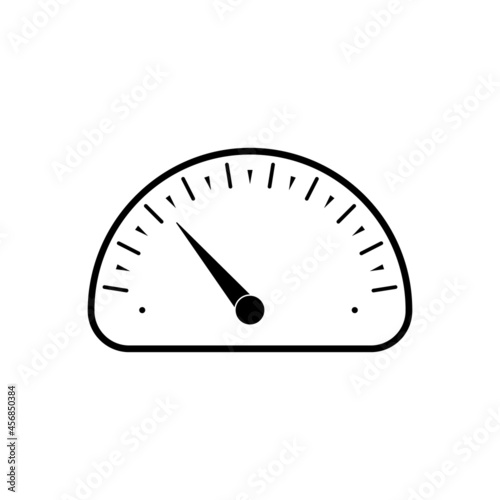 The speedometer icon is simple and has an oval shape on a white background.