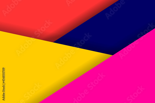 modern abstract business background Red, yellow, blue and pink paper cut design, vector illustration.