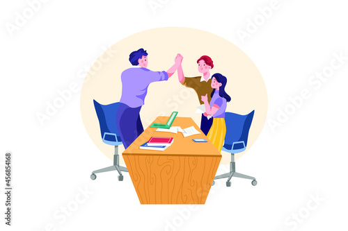 Business partnership team-building work