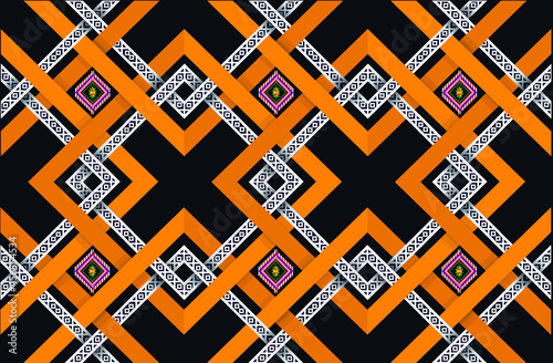 Oriental ethnic seamless pattern traditional background Design for carpet, wallpaper, clothing, wrapping, batik, fabric. Vector illustration embroidery style