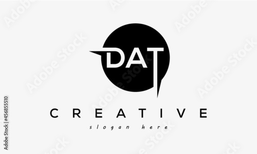 DAT creative circle letters logo design victor