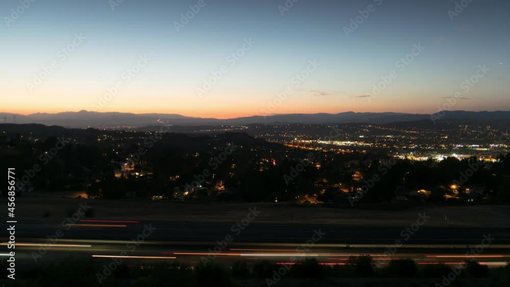 Time Lapse Moving Highway 101 Freeway and CA -14 Time Lapse Moving Highway 101 Freeway and CA -14