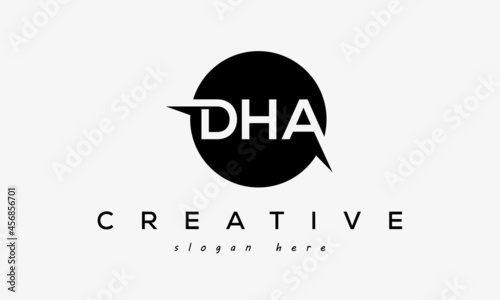 DHA creative circle letters logo design victor