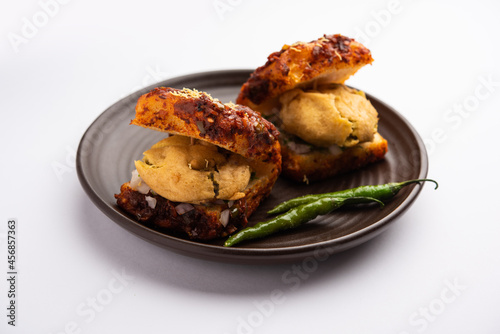 Masala Vada Pav or Wada Pao is an Indian snack