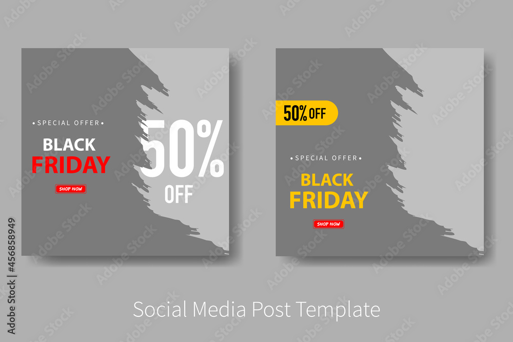 Obraz premium Black Friday Social Media Post Bundle