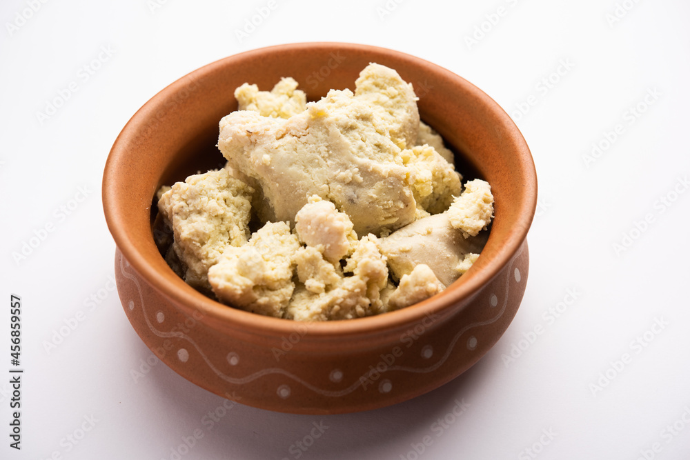 Raw Khoa, Khua, khoya, or mawa is a thickened Milk Raw Khoa, Khua, khoya, or mawa is a thickened Milk