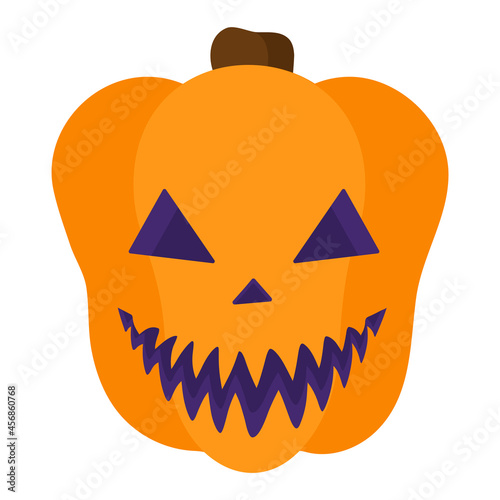 Halloween Jack-o-lantern spook orange pumpkin.