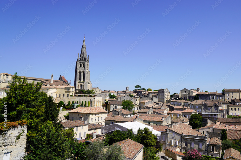 saint emilion panoramic view of wine beautiful city classified by unesco french site