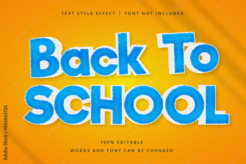 Back to School Editable Text Effect