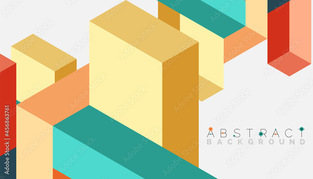 Abstract background. 3d cubes, cubic elements and blocks. Techno or business concept for wallpaper, banner, background, landing page Abstract background. 3d cubes, cubic elements and blocks. Techno or business concept for wallpaper, banner, background, landing page