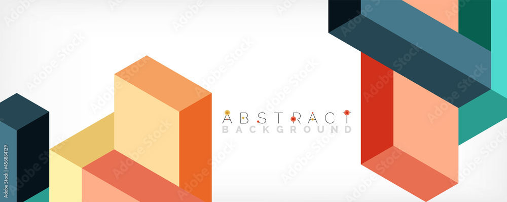 Abstract background. 3d cubes, cubic elements and blocks. Techno or business concept for wallpaper, banner, background, landing page Abstract background. 3d cubes, cubic elements and blocks. Techno or business concept for wallpaper, banner, background, landing page