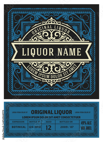 Vintage label for liquor design