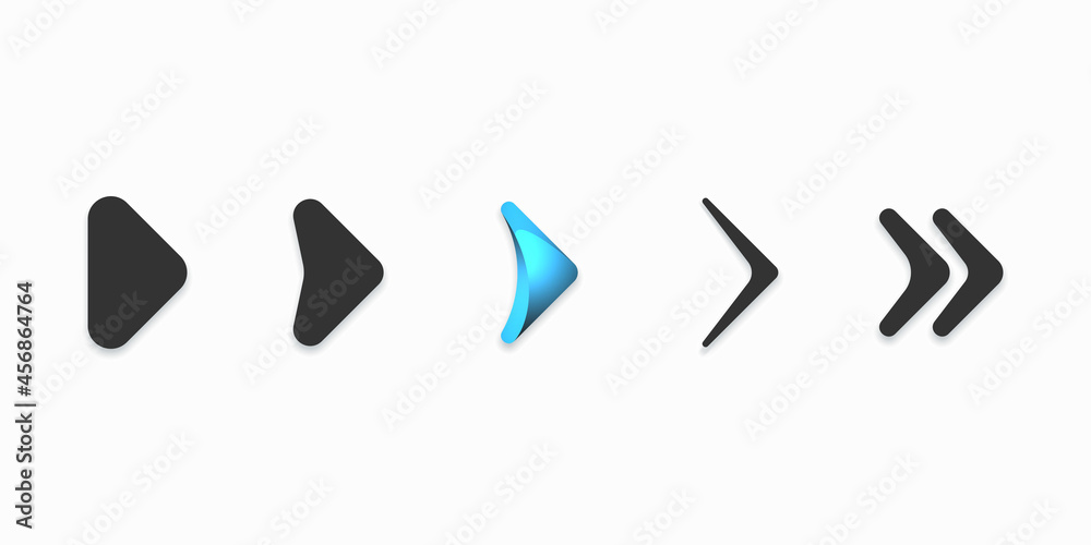 Set of arrows icons. illustration Set of arrows icons. illustration