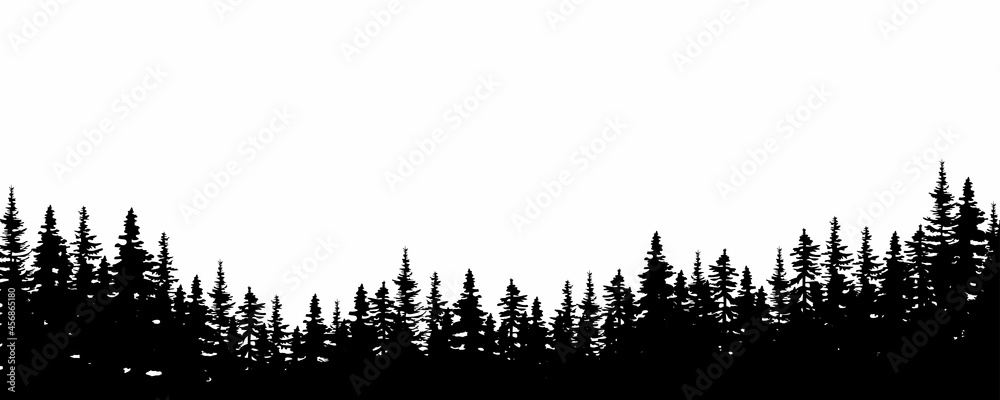 Silhouette of trees. Forest time. Environment background. Nature landscape. Decor art. Vector illustration. Stock image. Silhouette of trees. Forest time. Environment background. Nature landscape. Decor art. Vector illustration. Stock image.