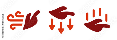 Autumn season icon. Leaf falling down icon.