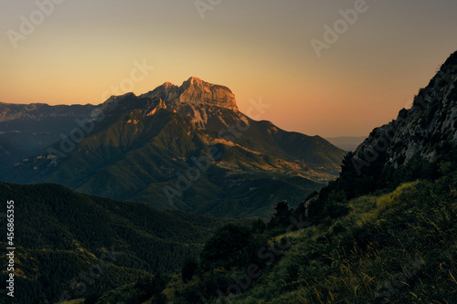 view of the sunset in the mountains © borispain69