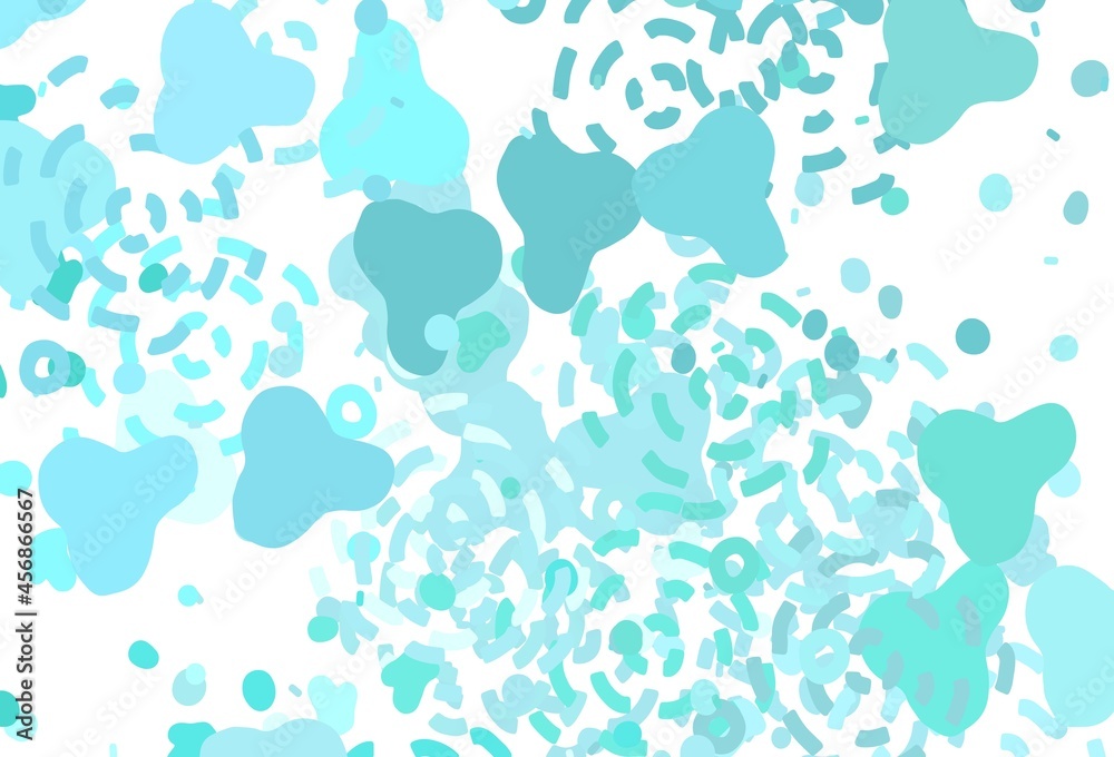 Fototapeta premium Light Green vector background with abstract shapes.