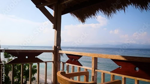 Tropical hotel near the beach in Nusa Penida Bali Indonesia photo