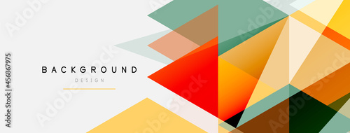 Color triangles composition, geometric abstract background. Techno or business concept, pattern for wallpaper, banner, background, landing page