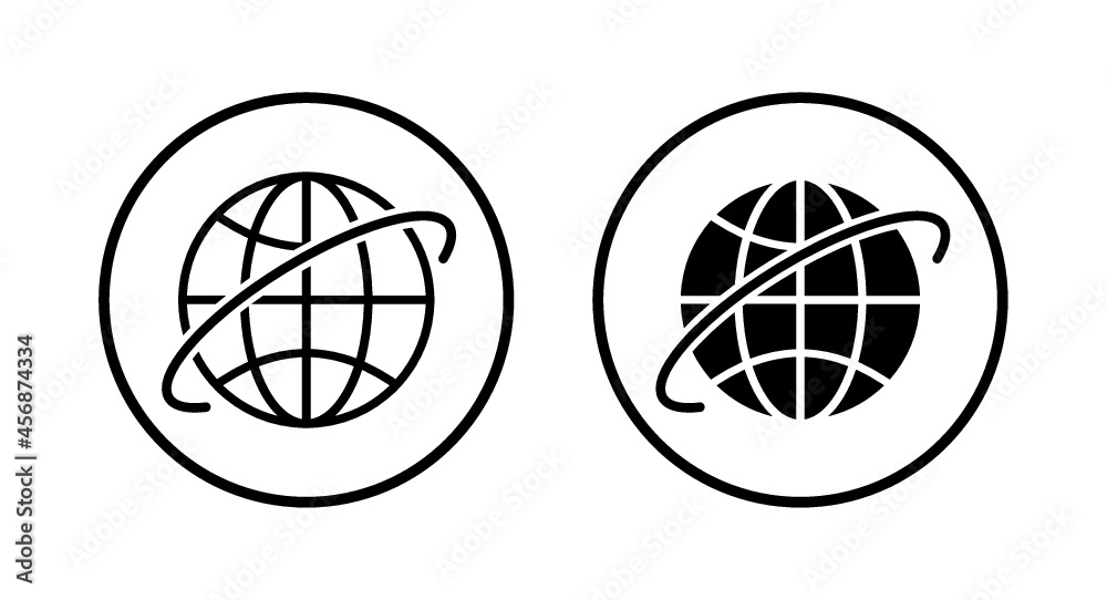 Internet globe vector icon. Web symbol. Isolated on white background. Internet globe vector icon. Web symbol. Isolated on white background.