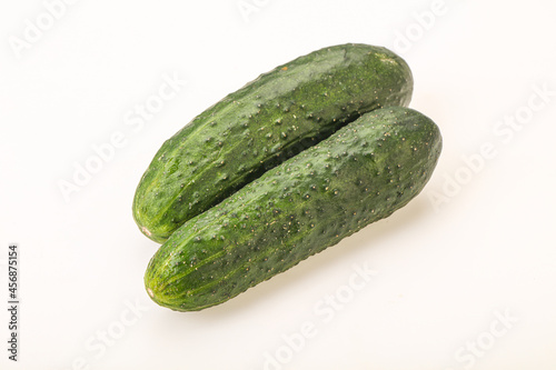 Ripe organic natural green cucumber