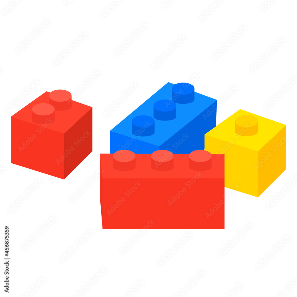 Fototapeta premium Details of the constructor. Children's toy. Icon isolated on white background. For your design.