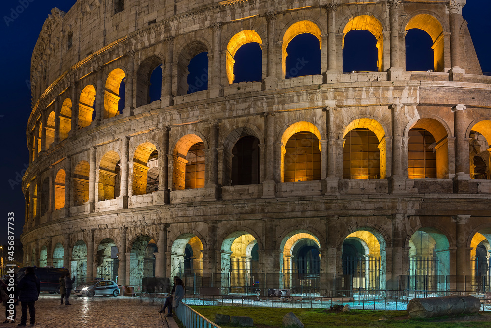 colosseum at night, Rome, Italy