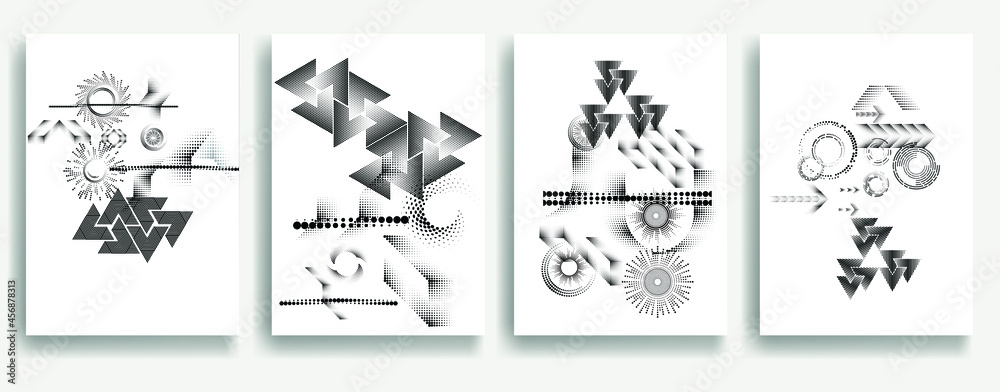 Contemporary composition .Modern minimal posters .Linear  design . Trendy background . Vector illustration