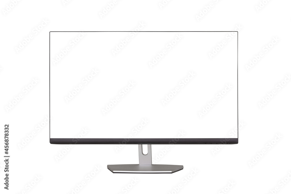 mock up computer monitor with a white screen isolated on a white background mock up computer monitor with a white screen isolated on a white background