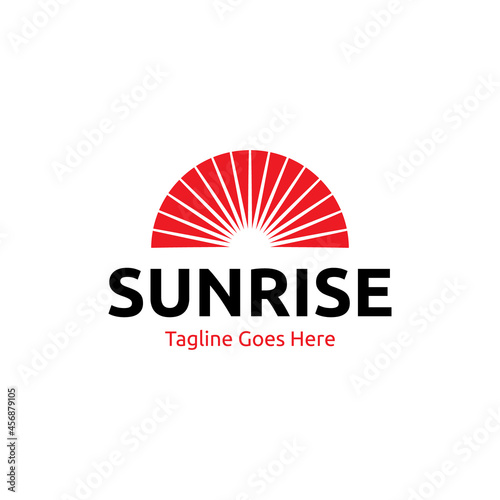 unique and simple sunrise logo design