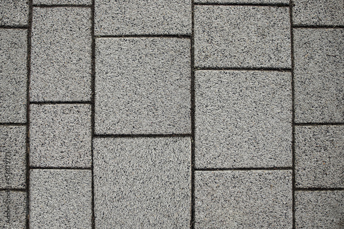 Street flooring of stone slabs and pavers