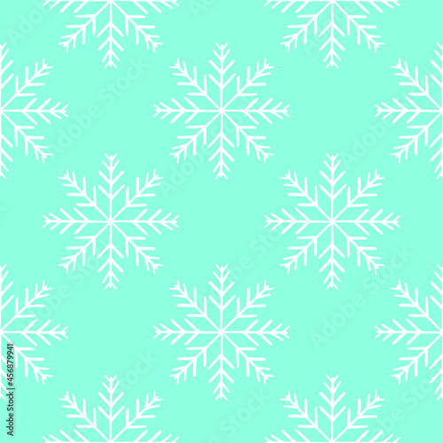 hristmas seamless pattern with snowflakes. Vector seamless pattern with Christmas elements for background. Perfect for winter holidays, New Year, greeting cards. Christmas seamless pattern