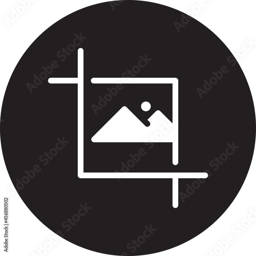 crop glyph icon
