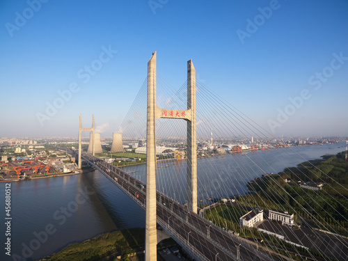 Photography Minpu Bridge over Huangpu River
