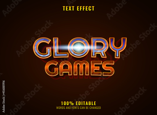 golden diamond glory game rpg medieval logo title text effect