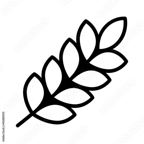 Wheat grains or gluten line art vector icon for food apps and websites