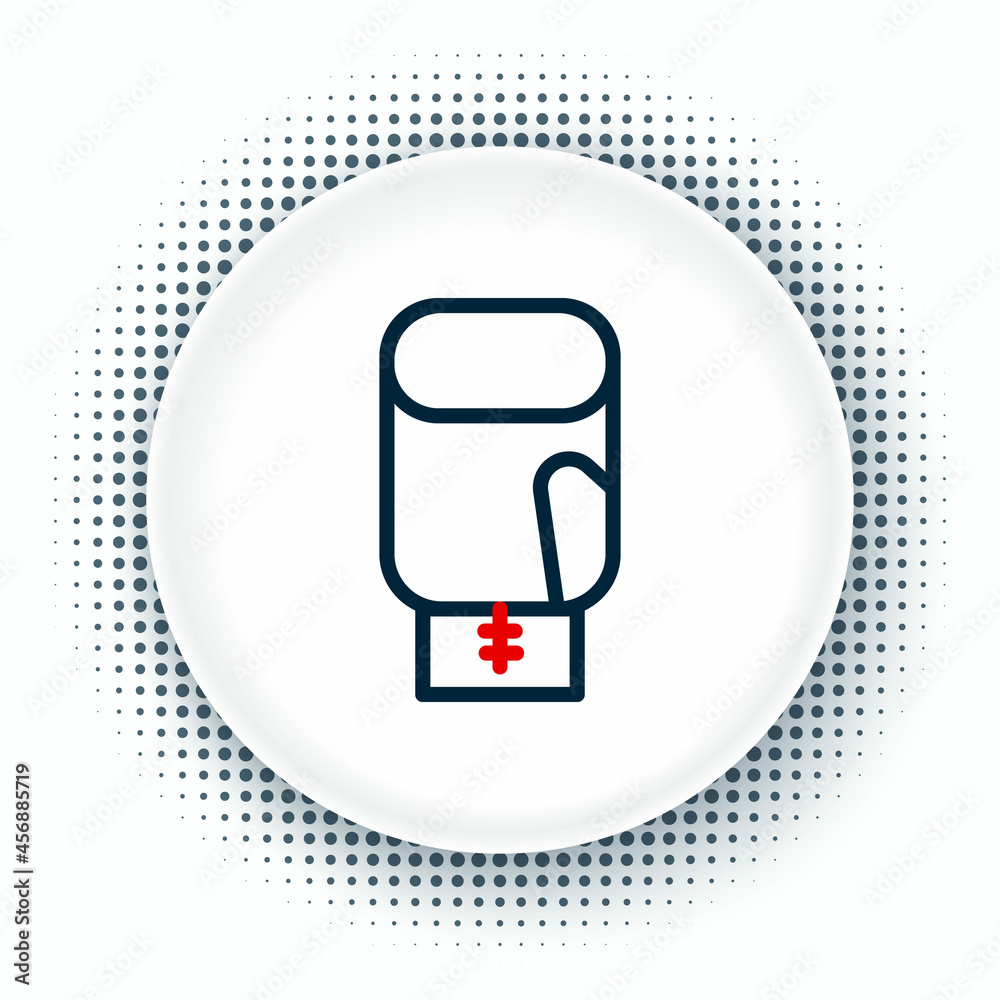 Line Boxing glove icon isolated on white background. Colorful outline concept. Vector Line Boxing glove icon isolated on white background. Colorful outline concept. Vector