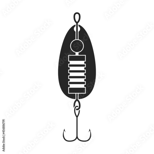 Tackle bait vector icon.Black vector icon isolated on white background tackle bait.