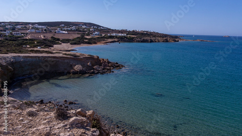 A beautiful beach near Santa Maria in Paros island with name Zevlogianis beach