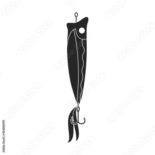 Tackle bait vector icon.Black vector icon isolated on white background tackle bait.