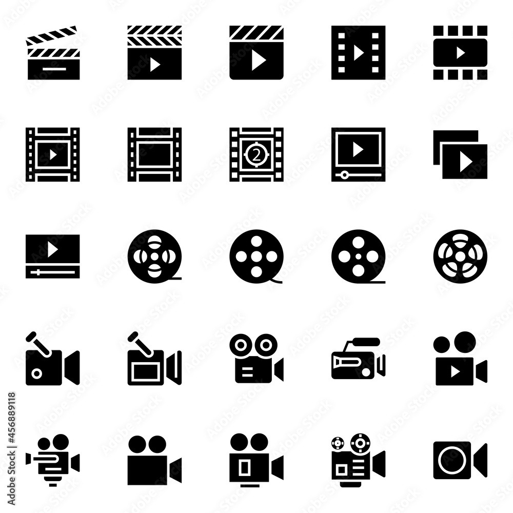 Glyph icons for cinema.