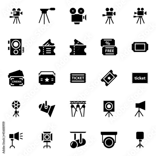 Glyph icons for cinema.