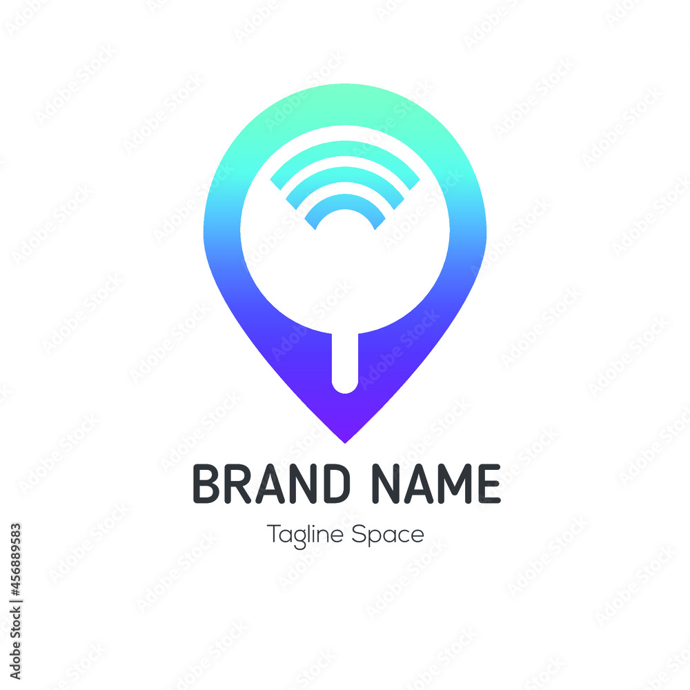 Wifi Connection Network Technology Logo Business Company. Eps 10 vector illustration. Wifi Connection Network Technology Logo Business Company. Eps 10 vector illustration.