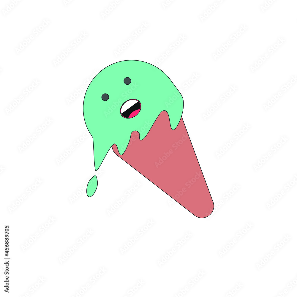 ice cream sketch icon, on white background