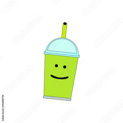 Obraz na płótnie soft drink drawing icon, on white background w salonie