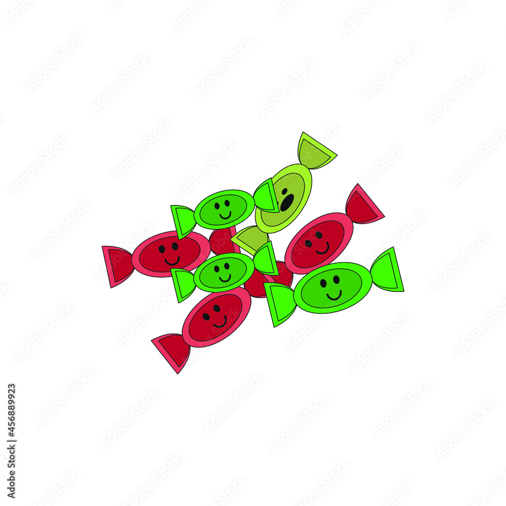 candy sketch icon, on white background